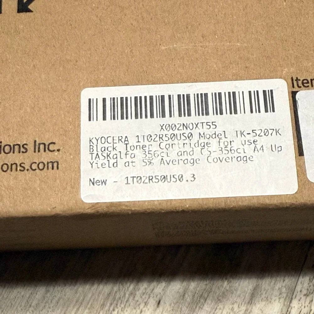 Kyocera Mita TK-5207K‎ OEM TONER , TASKalfa 356ci, 358ci open box